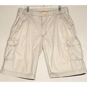 Wear First Mens Shorts 38 Light Gray Cargo Rip Stop Fabric